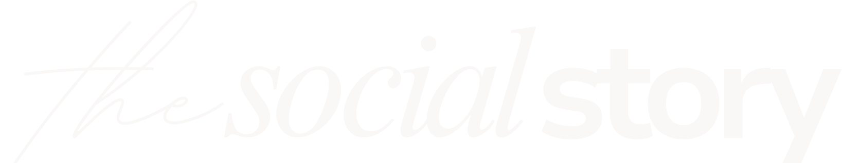 The social story logo - creme colored